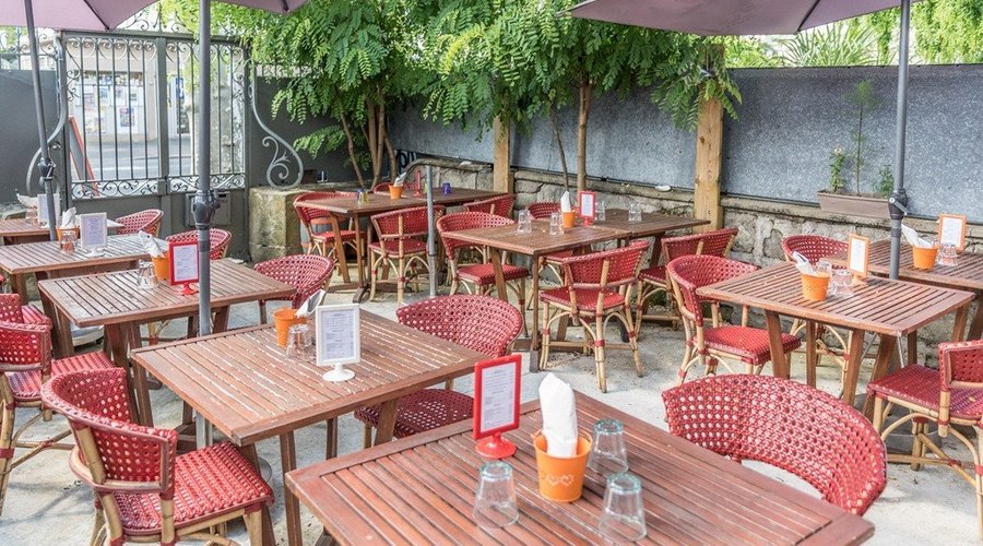 la terrasse ombragée