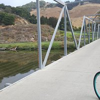 Stopping over the estuary in between the golf course