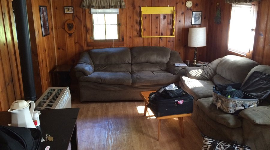 Two full couches in living room.