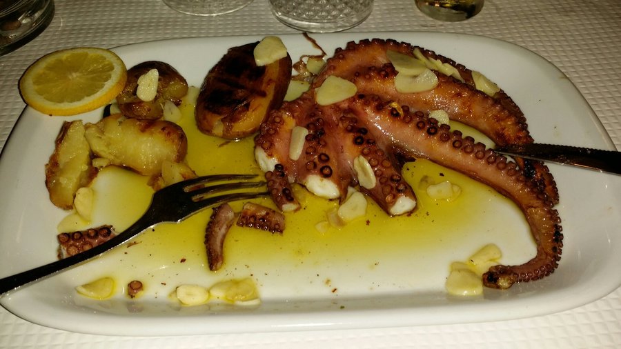 Poulpe grillée