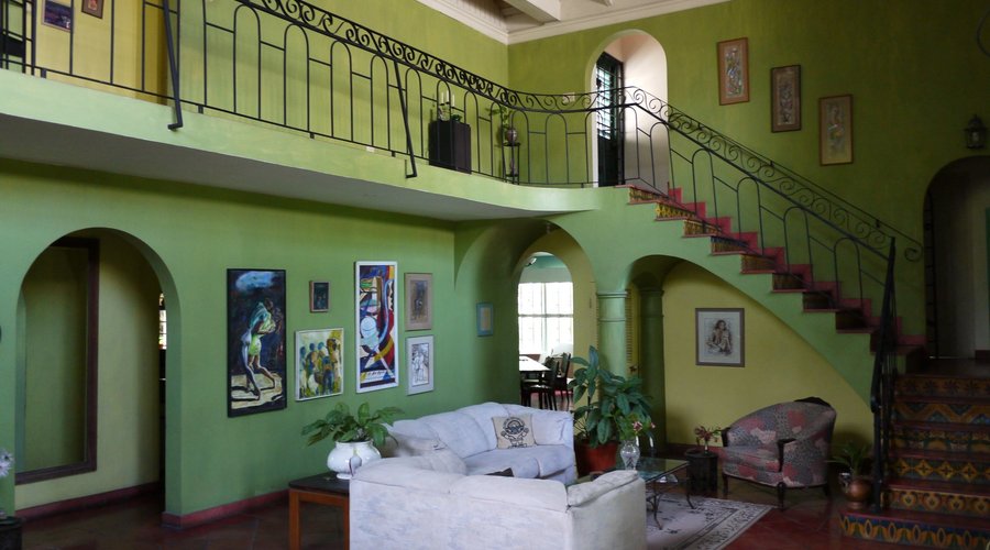 This is the lobby, which serves as a living room of sorts. All the bedrooms are upstairs.