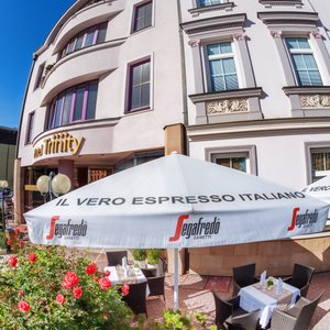 Hotel Trinity in Olomouc, image may contain: Handbag, Chair, Plant, Home Decor