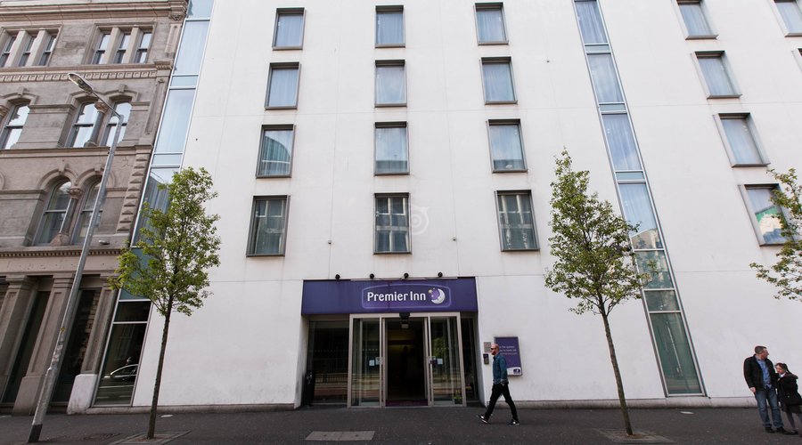 Entrance at the Premier Inn Belfast City Cathedral Quarter Hotel