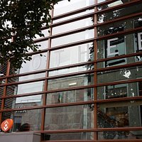 front of the library building in Alkmaar