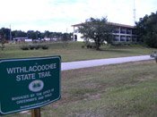 Withlacoochee State Trail behind motel