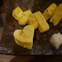 ハートの形をした玉子焼き