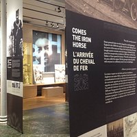A detailed shot of our main exhibit space. Our floor to ceiling banners elaborate on our history