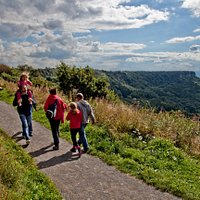 Walking trails and the 'Finest View in England' at Sutton Bank National Park Centre (c) Chris J