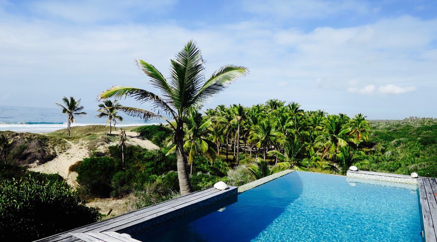 Travessia Beach Lodge Pool with views