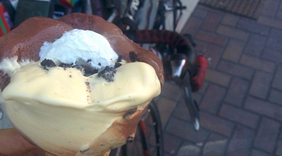 Gelato dopo giro in bici