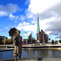 Bell tower with a statue