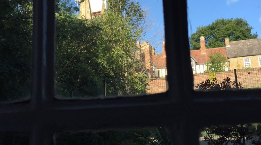 View of cathedral from window
