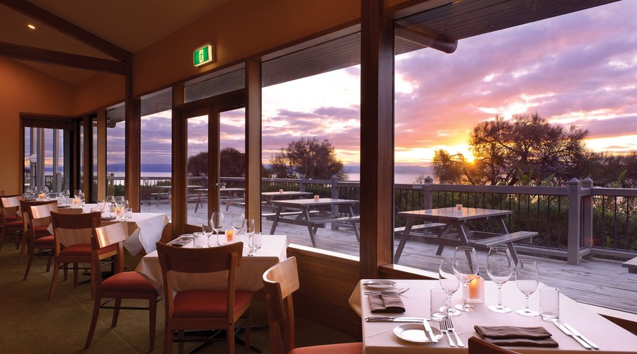 Dining with a view at Freycinet Lodge