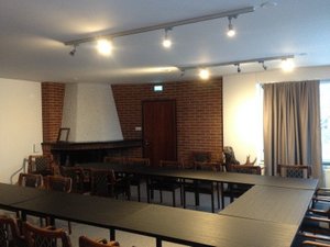 Hotel Hirvi in Aanekoski, image may contain: Lighting, Indoors, Chair, Dining Table