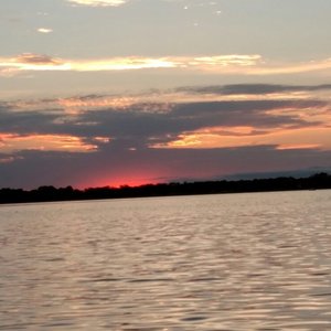 Sunset as we were coming in