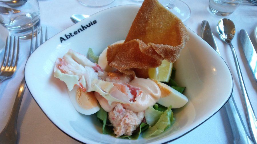 voorgerecht met krab