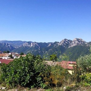 Le Dolomiti Lucane da Villa Testa, Campomaggiore.