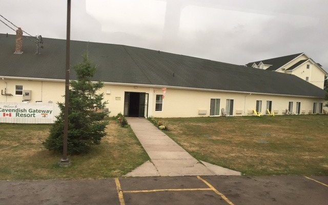 This is the front of the hotel.