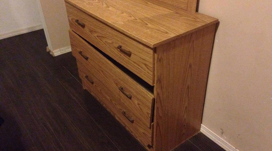 Room was given with broken furniture.