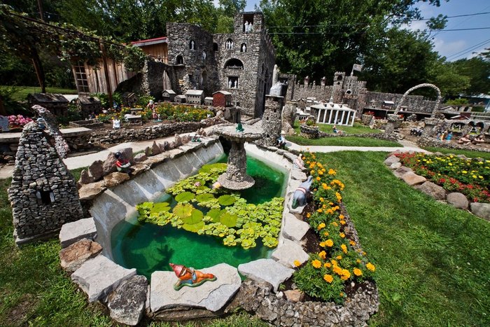 The original coy pond at Hartman Rock Garden. 