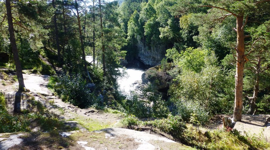 View up the valley