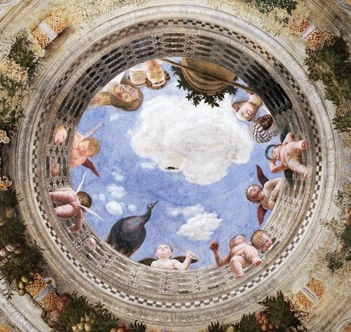 mantegnas's camera degli sposi英語で解説されてます