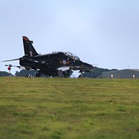 RAF 4 Squadron Hawk visiting the airfield