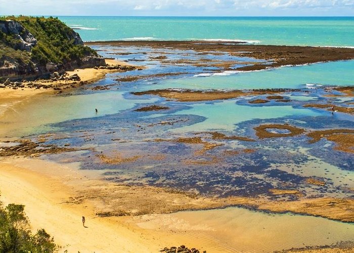 Praia do espelho - quando a maré baixa - melhor dos mundos
