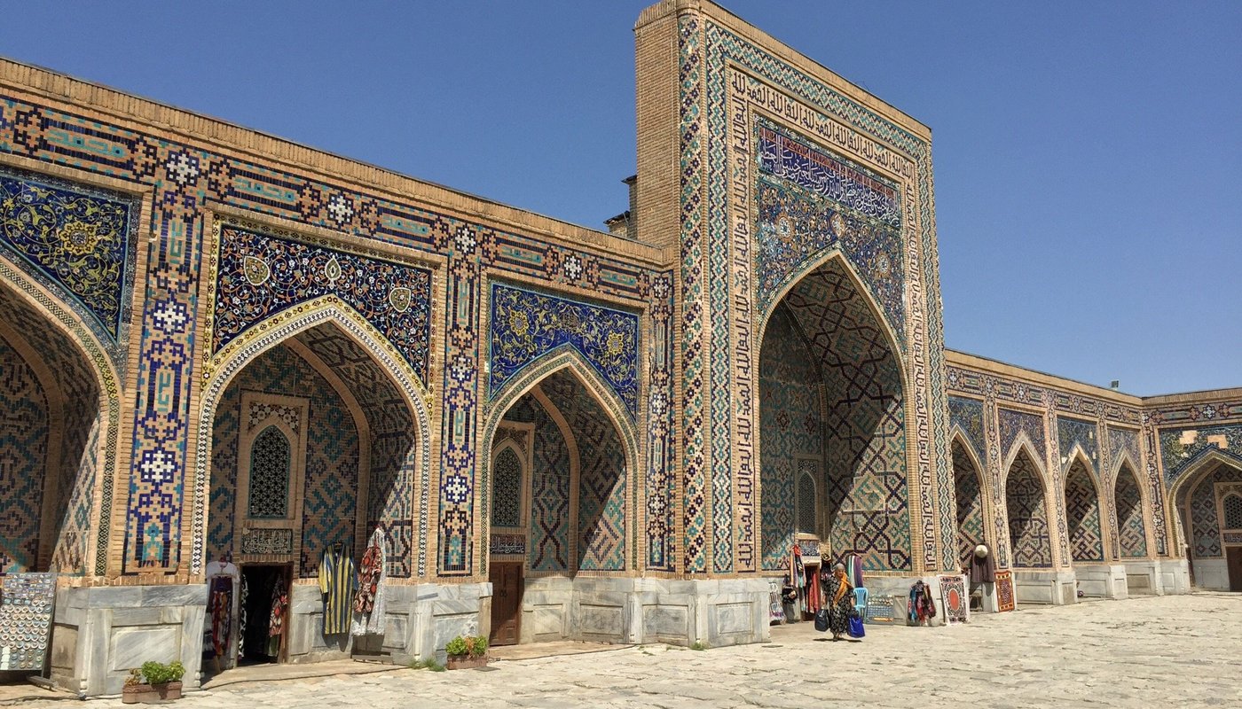 Madrasa Ulugh Beg, Madrasa Tilla Kari, Madrasa Sher Dor - 사마르칸트 - Madrasa Ulugh Beg, Madrasa Tilla Kari, Madrasa Sher Dor의... 
