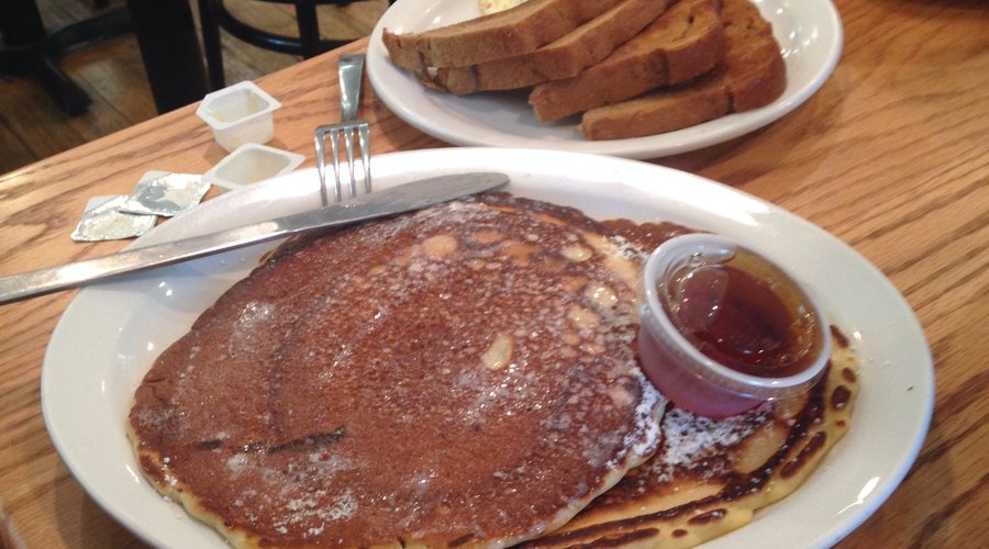 Pancakes and toast