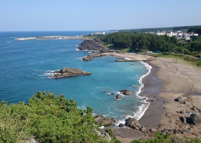 高岩展望台から見た大久喜海岸