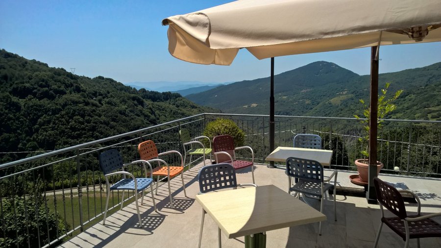 una splendida vista dalla terrazza