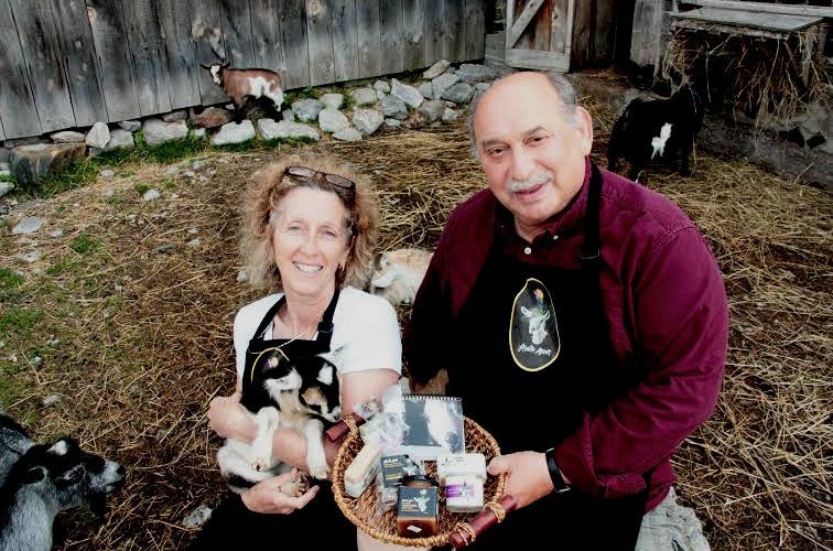 Shain & Debbie and some of our baby goats