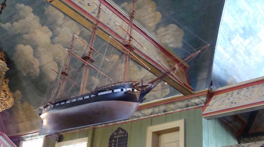 THe ship made from timbers from the battle with Crazy James Stuart . It also is symbolic of life