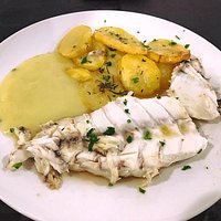 Dentice a forno con Patate e Vellutata di Porri 2016