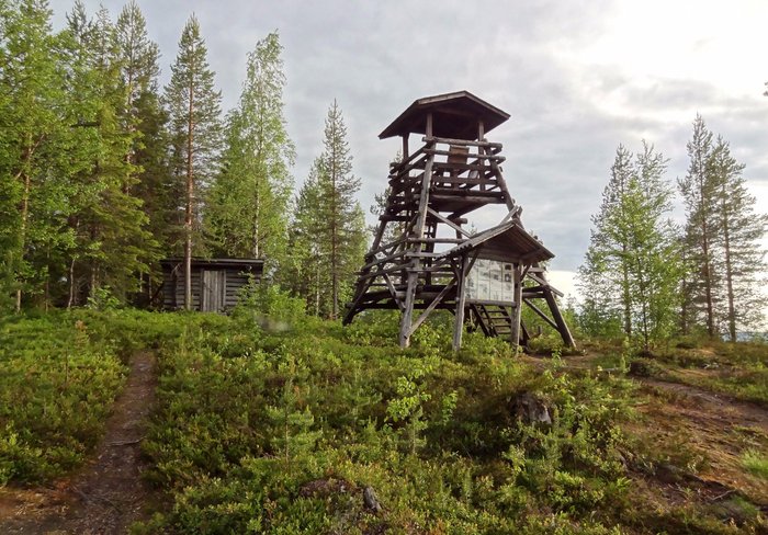 View from the top of the Eero Trail in Pello in Lapland