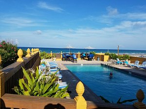 La Bella Oceanfront Inn in Daytona Beach, image may contain: Hotel, Resort, Summer, Pool