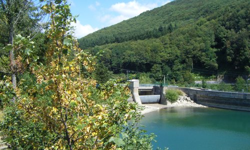 Caditoio della diga del Brasimone