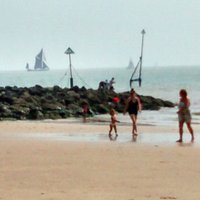 Safe family fun on the beach at Walton on the naze.