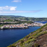 Uitzicht op Horta vanaf de Monte da Guia