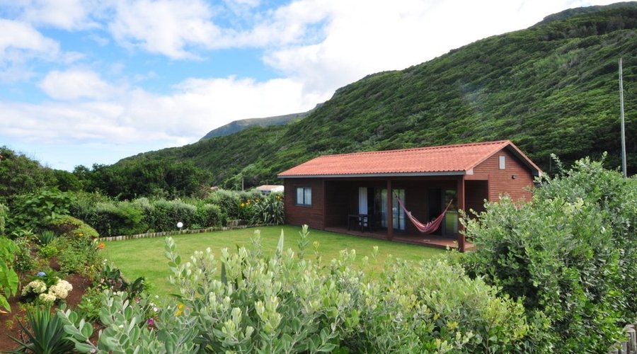 un maison et sa pelouse avec son jardin fleuri
