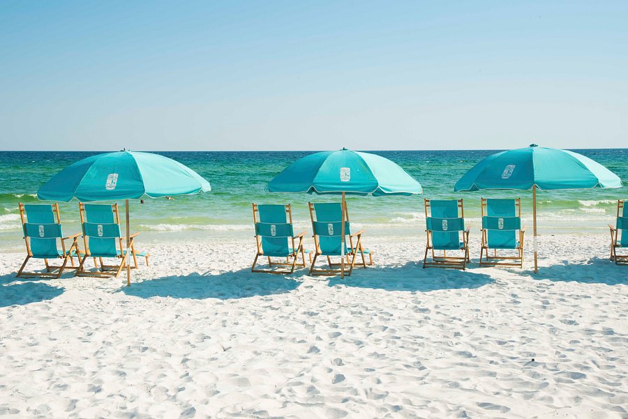 beach chairs umbrella