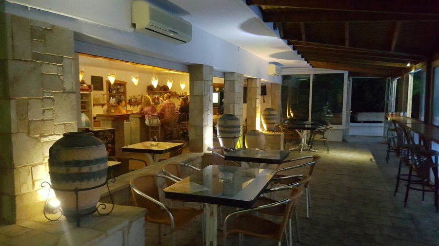 Bar area during the evening