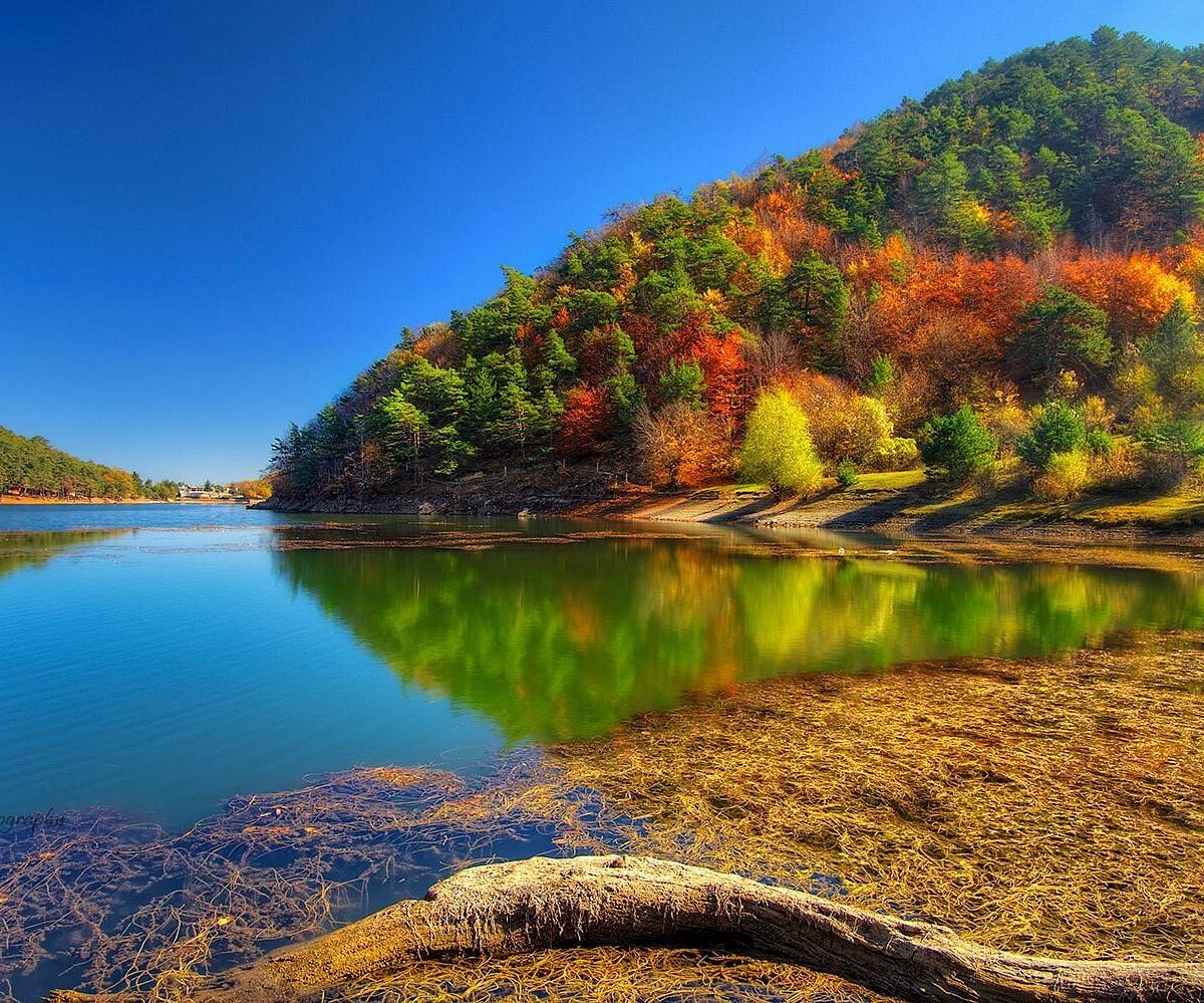 Landscape Of Borabay Lake In Amasya, Turkey Stock Photo ...