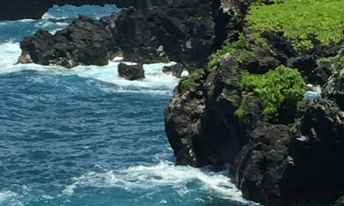 Volcanic rocks and the water is strong!