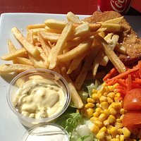 Skinkesnitzel.