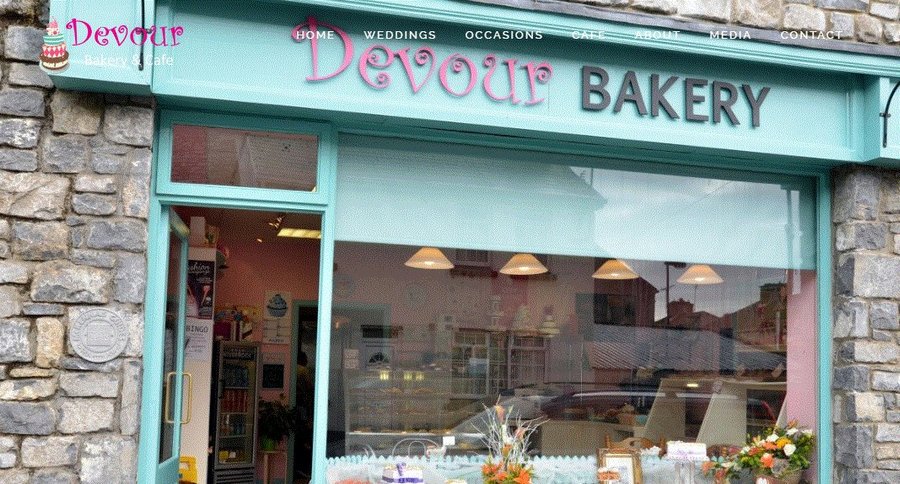 Devour Bakery Ballinrobe.  A lovely surprise in Ballinrobe.  Great Coffee and wonderful cakes et