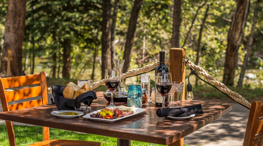Our patio is right on the Blue RIver in Silverthorne, CO