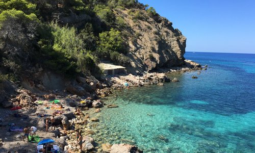Once you climb over the rocks