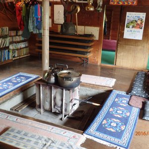 薪ストーブが暖かい